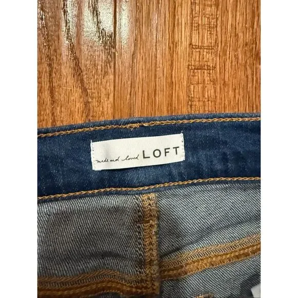 Loft the boot mid rise rolled down hem jean size 27/4 petite - Picture 4 of 12